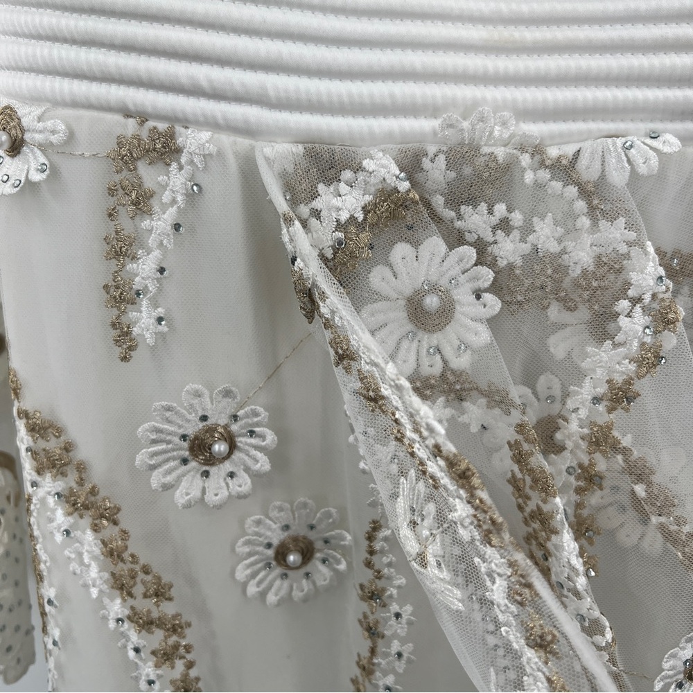 Zhivago NWT Raise Your Hand Embellished Mini Dress in White size 8 - Picture 6 of 10